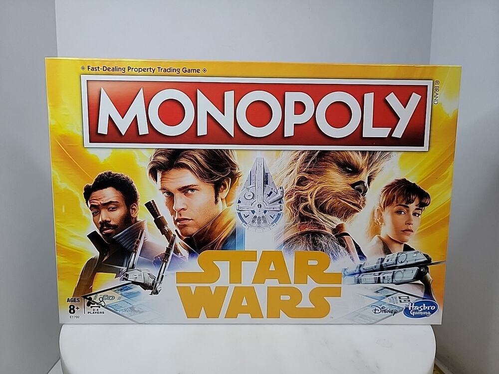 Hasbro Star Wars Monopoly Game Han Solo Edition Opened But Complete, Not Used
